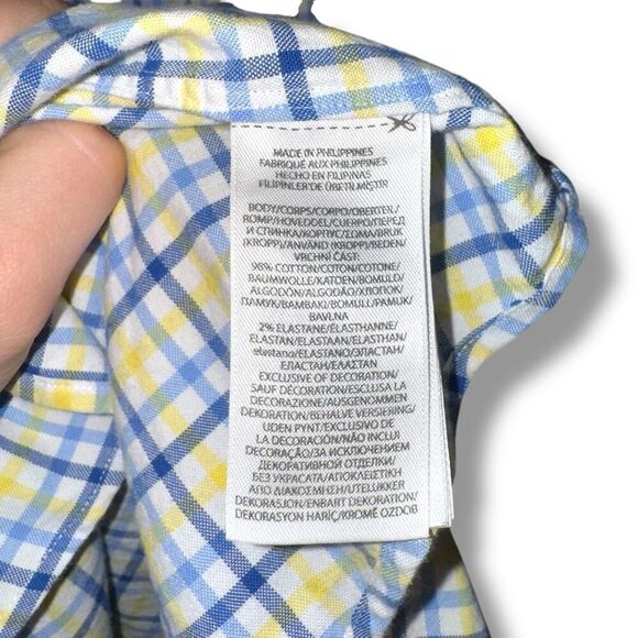 Polo Ralph Lauren Yellow Check Slim-Fit Strech Oxford Button Down Shirt XXL - Picture 6 of 7
